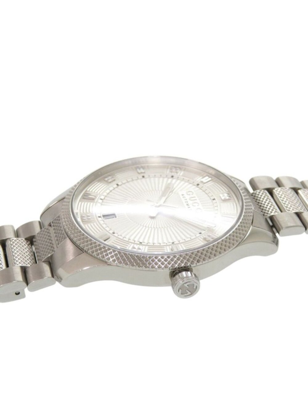 Gucci Eryx Date 126.3 Silver SS Automatic Watch - Picture 6 of 7
